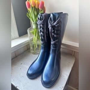 NAOT | tie front rain boot | size 9